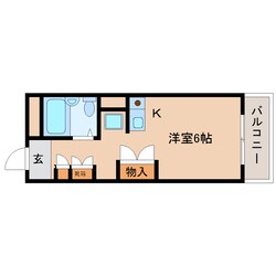 東生駒駅 徒歩10分 3階の物件間取画像